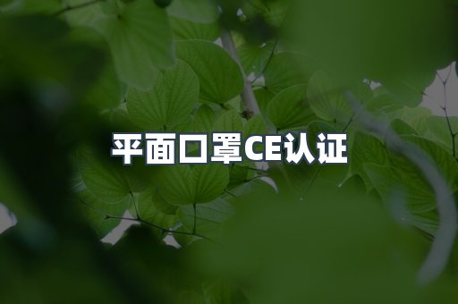 平面口罩CE认证